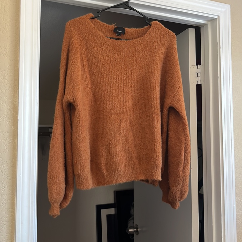 Orange super soft cozy sweater.
